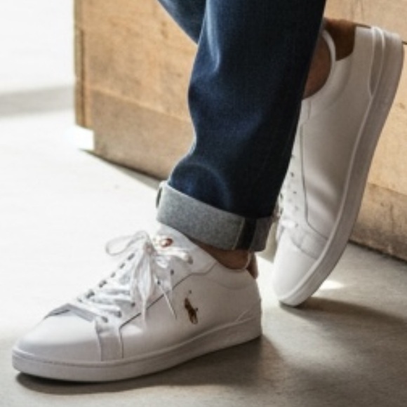 Other - Men’s Polo Ralph Lauren Heritage Court Sneakers in white size 15